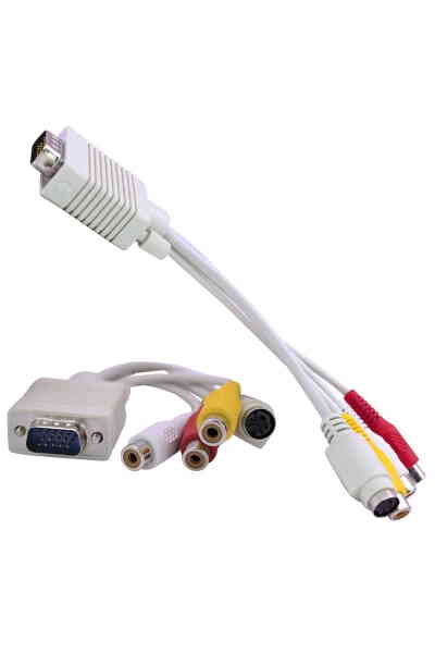 Powermaster VGA 3RCA - S Video Kablo 30 Cm