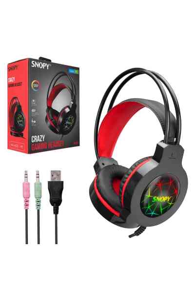 Oyuncu Kulaklik Mi̇krofonlu 2mt Ledli̇ Snopy Crazy Sn-gx7