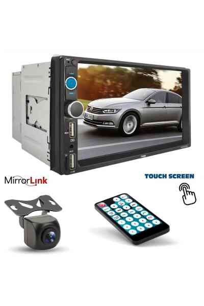 Double Teyp 7 4x45w Mi̇rrorli̇nk Bt/usb/sd/mp5/aux/fm Kamerali Twogo Go-3355