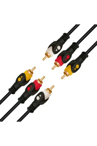 Powermaster 1.5 Metre 3RCA-3RCA Kablo