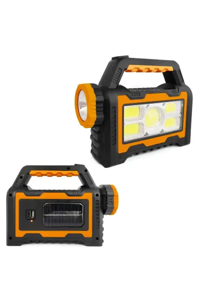 Solar Kamp Lambası Aci̇l Durum Işığı Şarjlı 1led+55 Cob Led Hs-8031-b