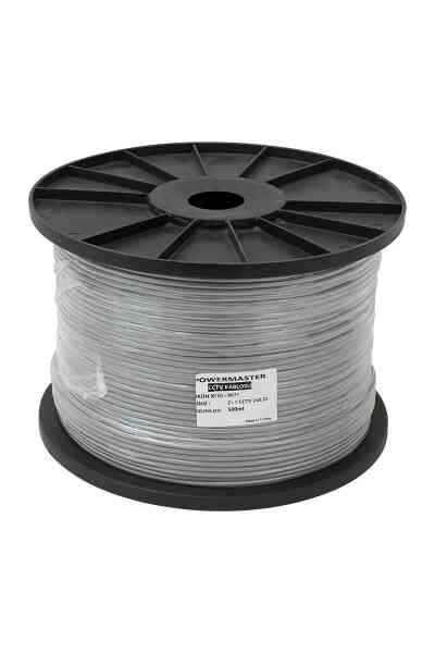 Powermaster 2+1 Gri 0.22 Mm CCTV Kamera Kablosu 500 Metre