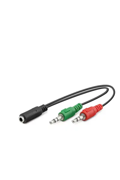 Hadron Hdx1053 2*aux3.5 (m) To Aux3.5 (f) Kablo 2line Mi̇krofon + Kulaklik 20cm Si̇yah