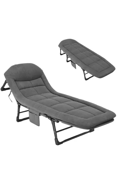Sunup SN-26975 Taşınabilir Ayarlanabilir 5 Kademe Sünger Kamp Yatak Şezlong (Kazayağı)